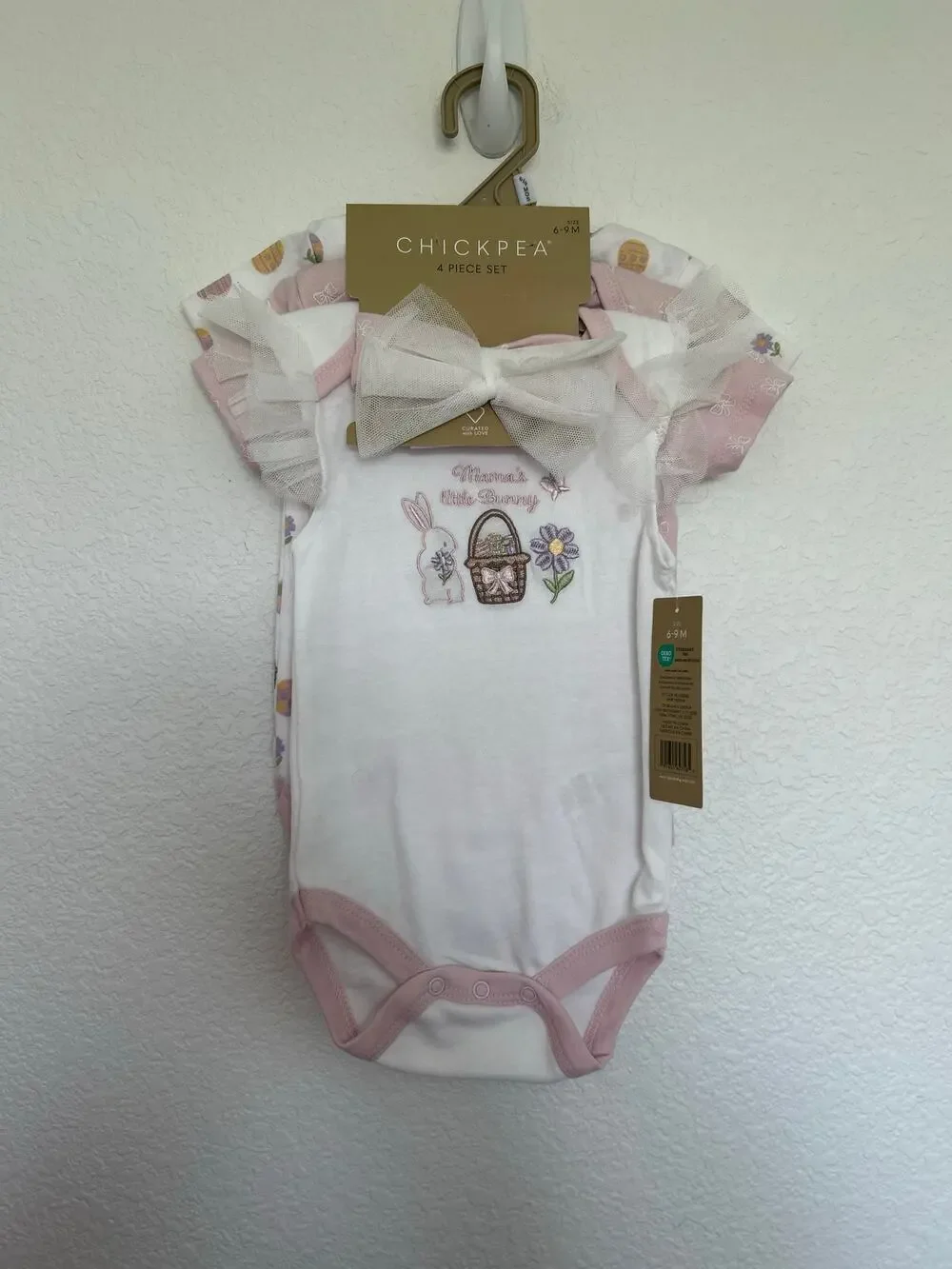Chickpea Mama's Little Bunny Set of 3 Onesies - 6/9